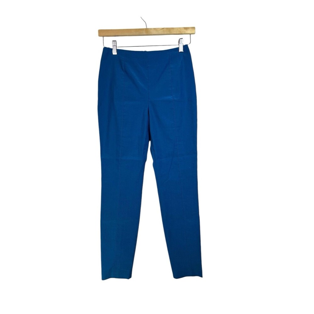 Veronica Beard Honolulu Skinny Linen Blend Pants Blue Size 2 NWT